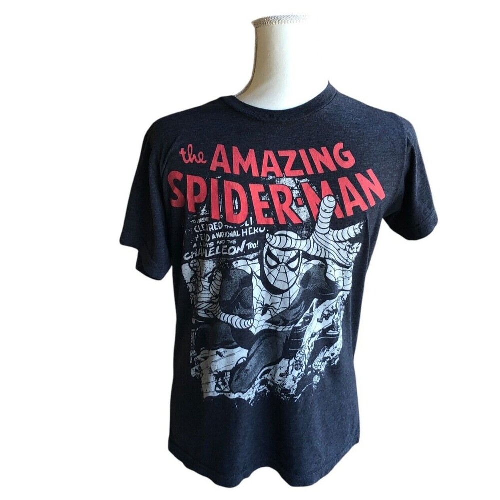 The Amazing Spider-Man T-shirt Mens Gray Small Normcore